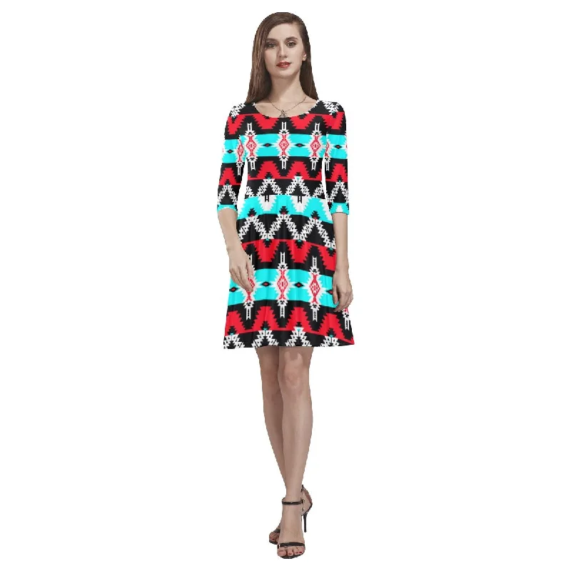Two Spirit Dance Tethys Half-Sleeve Skater Dress empire Waist empire