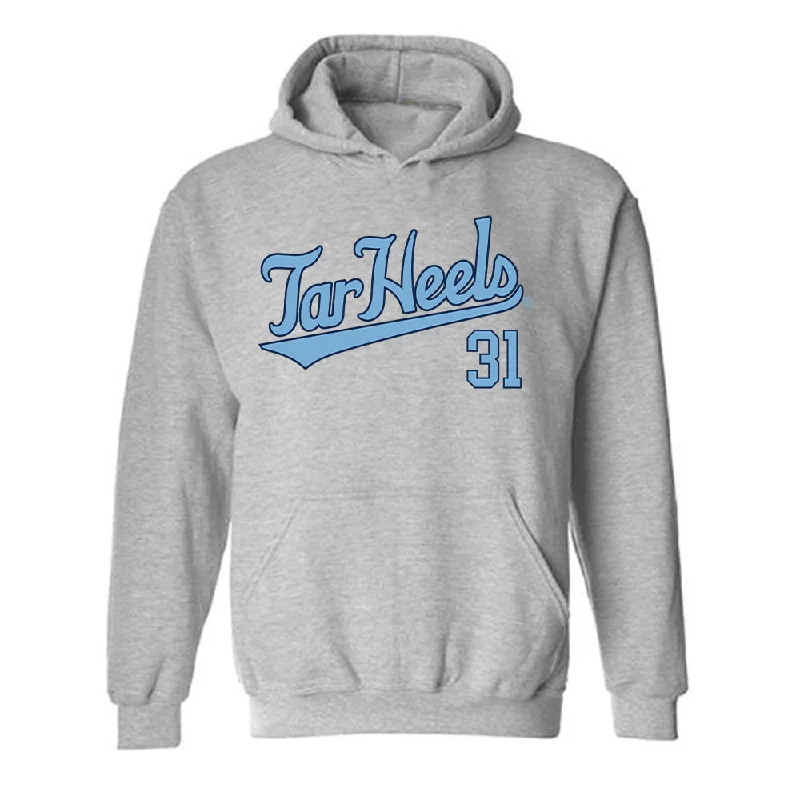 UNC - NCAA Women's Soccer : Ella Smith - Classic Shersey Hooded Sweatshirt Hoodie with Hem Embroidery Detailed Premium