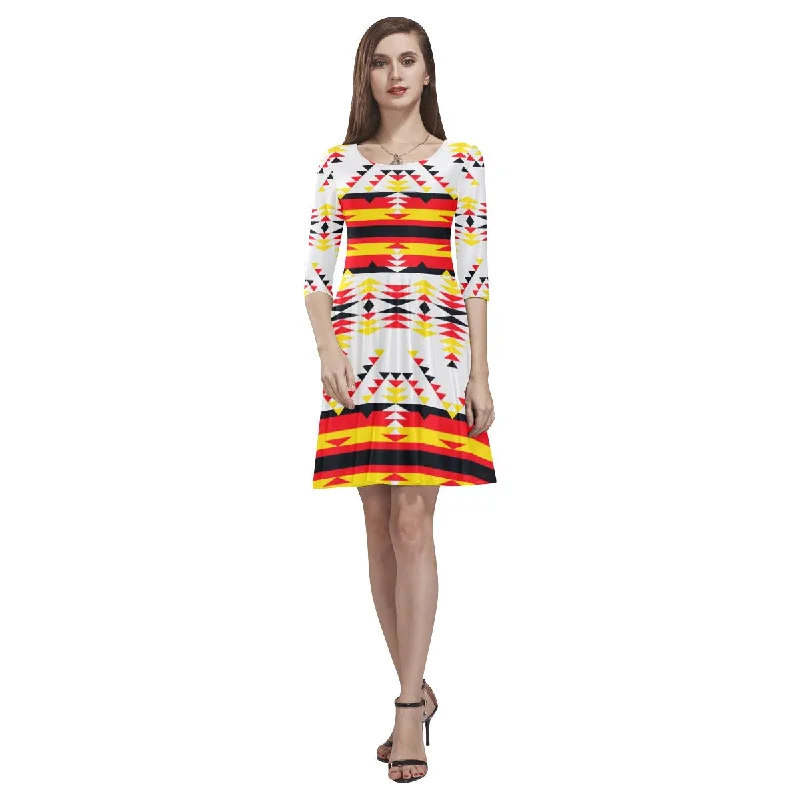 Visions of Peace Directions Tethys Half-Sleeve Skater Dress Tunics Sale discount