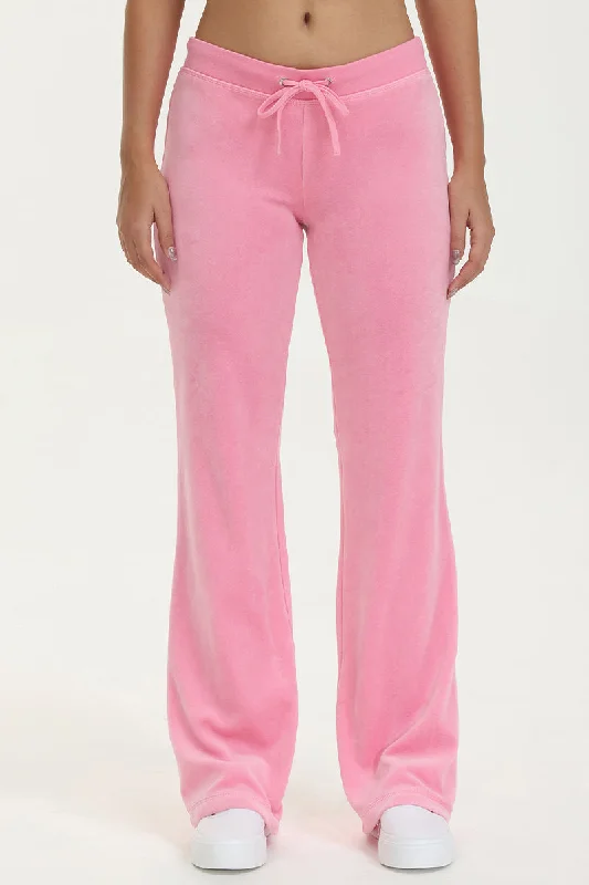 Classic Cotton Velour Track Pants Casual Sweatpants Style