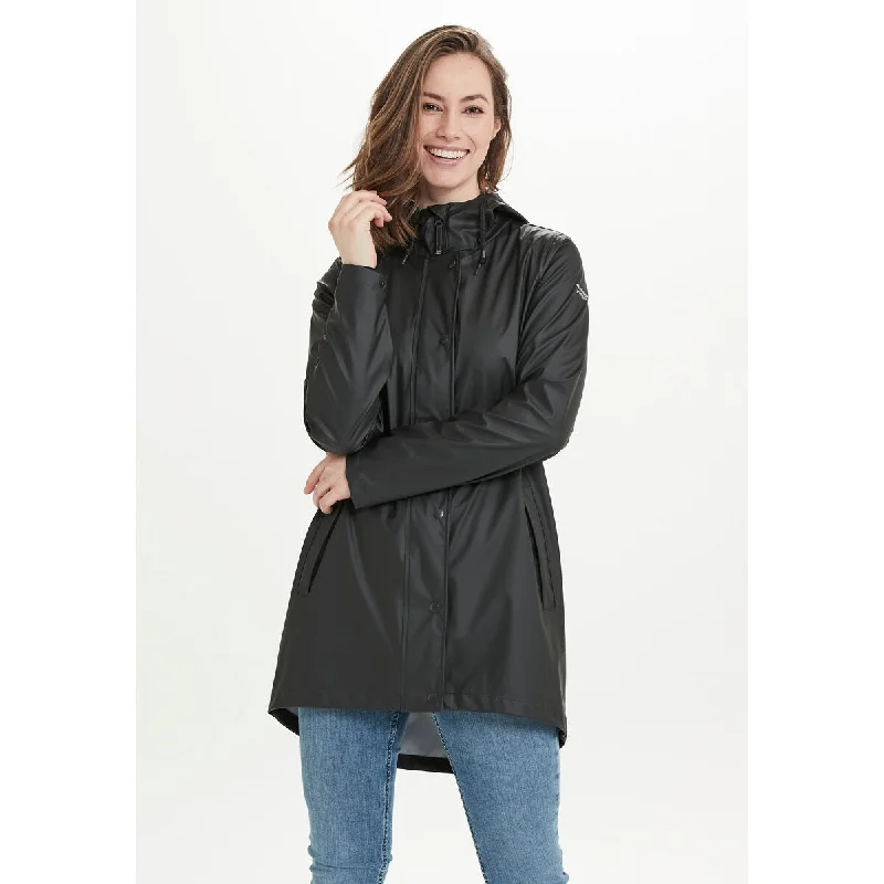 Petra W Rain jacket - Black Belted Jacket Elasticated Jacket Padded Jacket