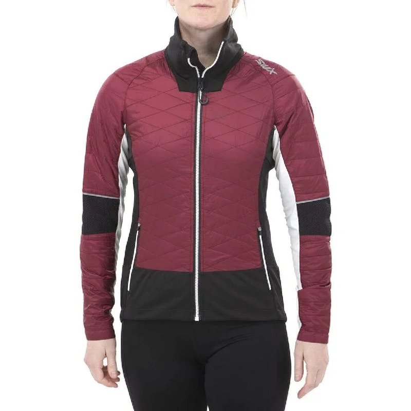 Women's Swix Keltten Hybrid Jacket Rhubarbe Oversized Jacket Tailored Jacket Straight Jacket
