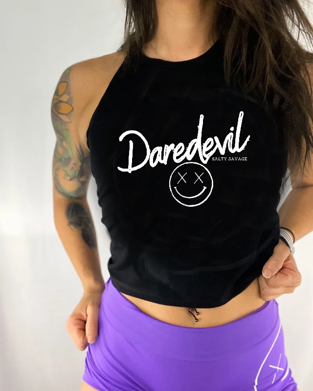 Salty Savage Ladies "Daredevil" Flowy Racerback Crop Tank strapless tank top