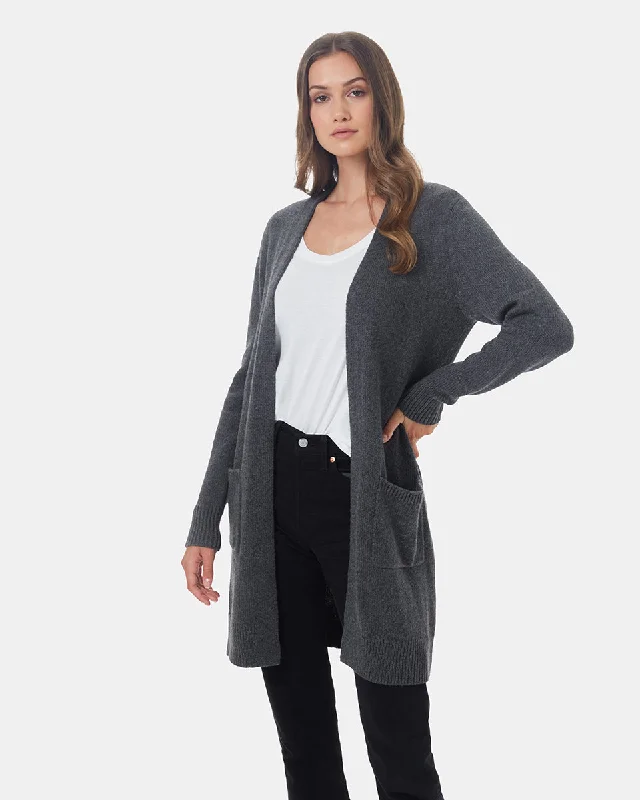 Highline Wool Cardigan Real Fur Shearling Chenille