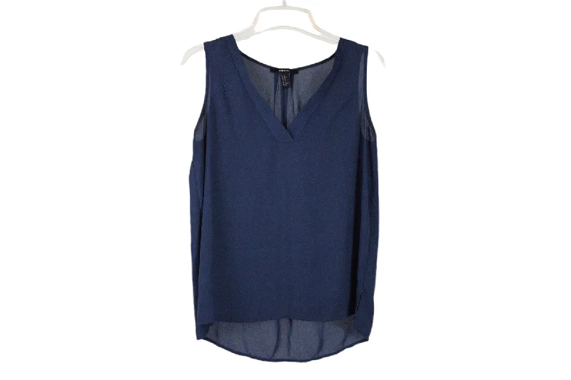 Forever 21 Blue Chiffon Tank | S open back tank