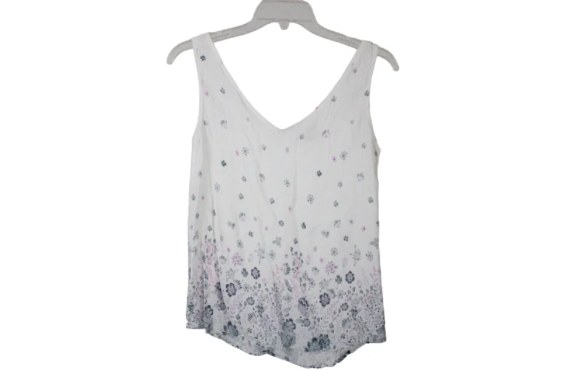 SO White Floral Tank | XS soft tank top