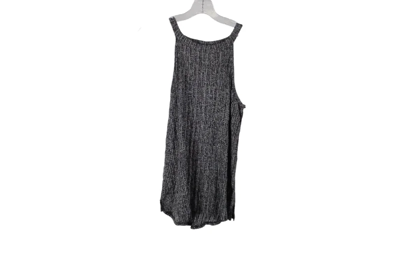 Kaileigh Gray Knit Rib Tank | S off shoulder tank
