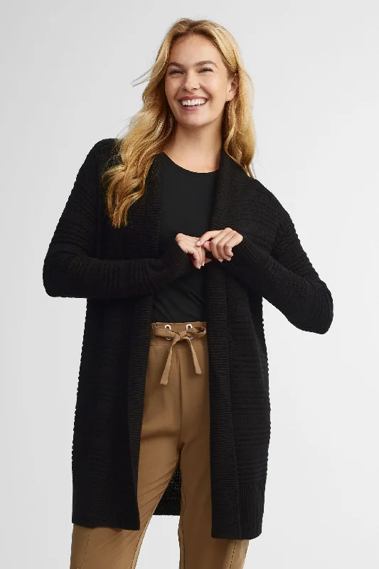 Cardigan long en tricot - Femme Wool Fabric Cashmere Fabric Tweed Fabric