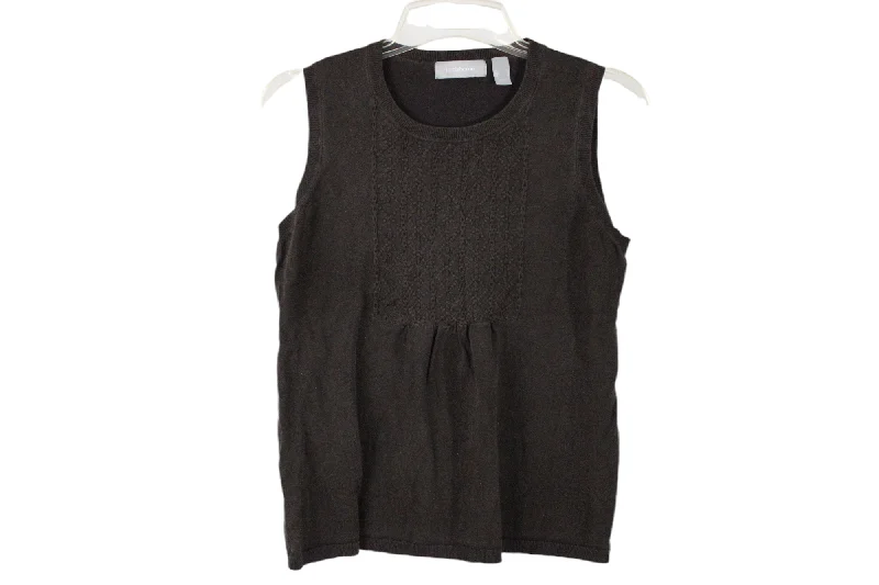 Liz Claiborne Brown Knit Tank | L cropped tank top