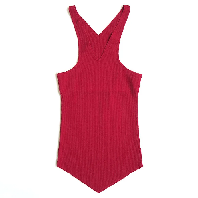 【IIROT/イロット】<br>V Knit Tank <br>026-024-KT75 lemon yellow tank