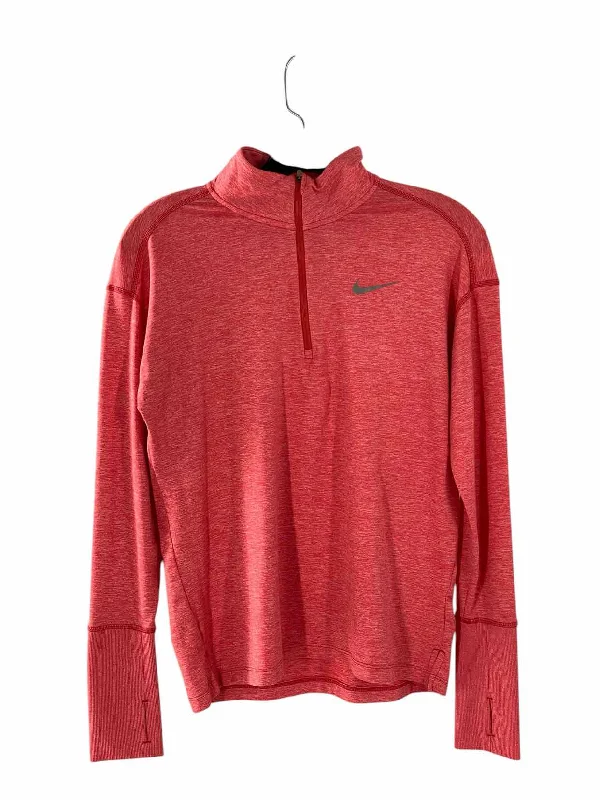 Nike Size S Coral Heather Athletic Jacket Zippered Front Buttoned Front Snap Front