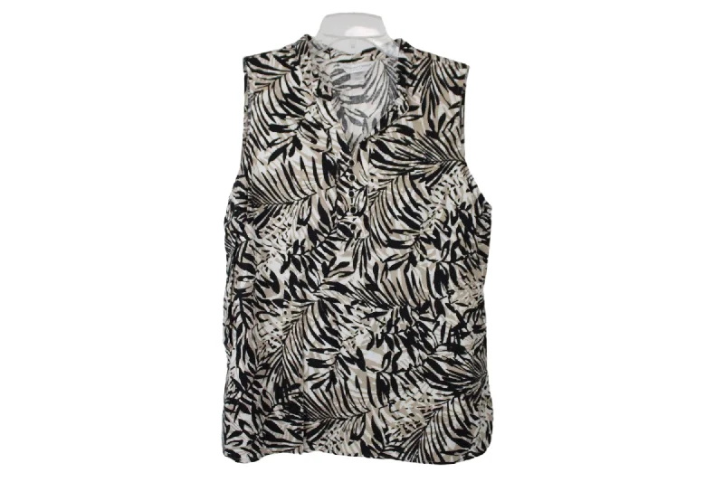 Christopher & Banks Linen Blend Tank | M Petite sleep tank top