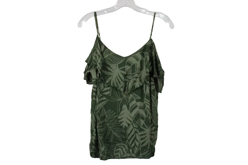 Old Navy Green Tropical Tank | M cherry red tank