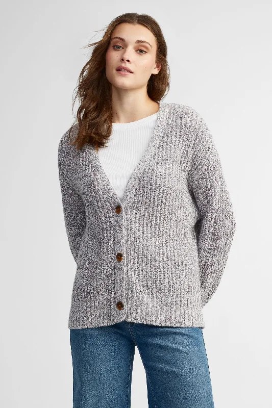 Cardigan tricot ample - Femme Open Front Closed Front Wrap Front