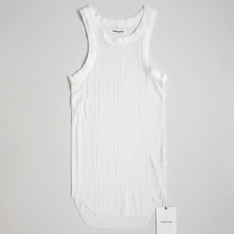 【FUMIKA UCHIDA/フミカウチダ】 <br>NEEDLE DRAWING TANK TOP <br>Tsp-UW001 soft pink tank