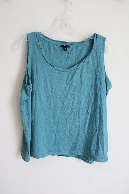 Talbots Blue Tank | 2X Petite gym tank top