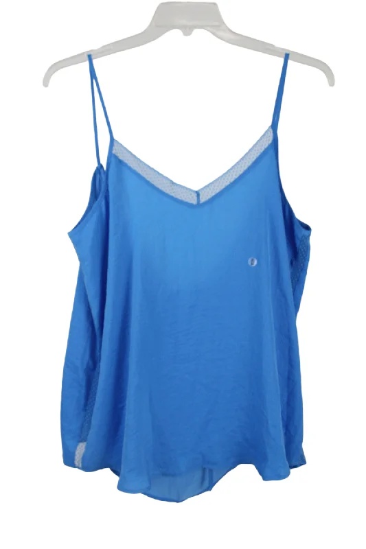 NEW Aerie Blue Satin Tank | XL gold tank top