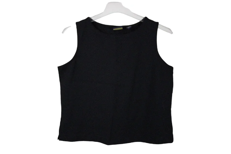 Laura Scott Black Tank | L Petite fashionable tank top