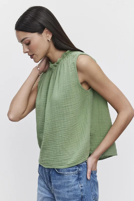 BIANCA COTTON GAUZE TANK TOP breathable tank top