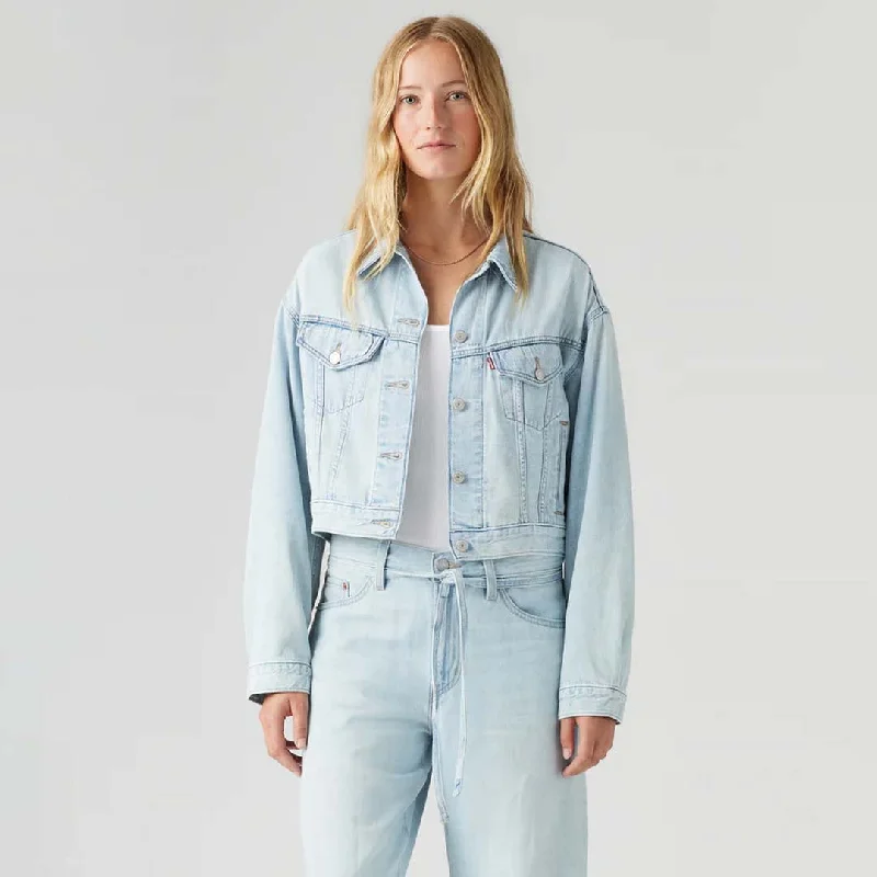 SHRUNKEN 90S TRUCKER JACKET | LUXURY TRIP TRUCKER Boat Neck Shawl Collar Notched Collar SHRUNKEN 90S TRUCKER JACKET | LUXURY TRIP TRUCKER Boat Neck Shawl Collar Notched Collar