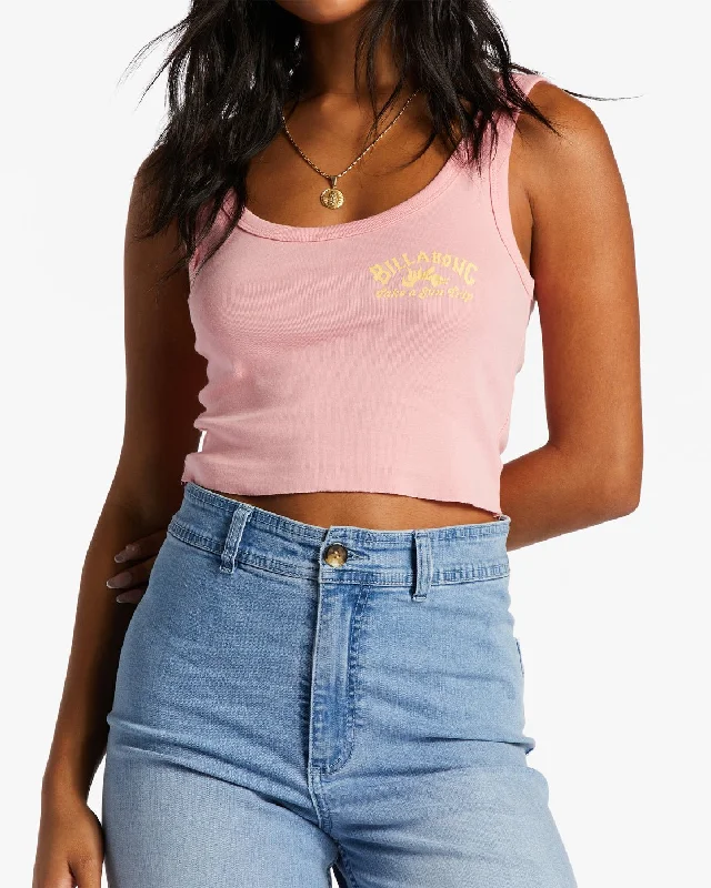 Billabong "Sun Coast" Cropped Tank silver tank top