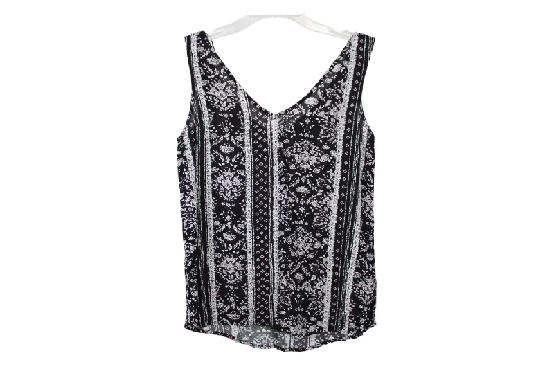 SO Black Patterned Tank | XS comfortable tank top