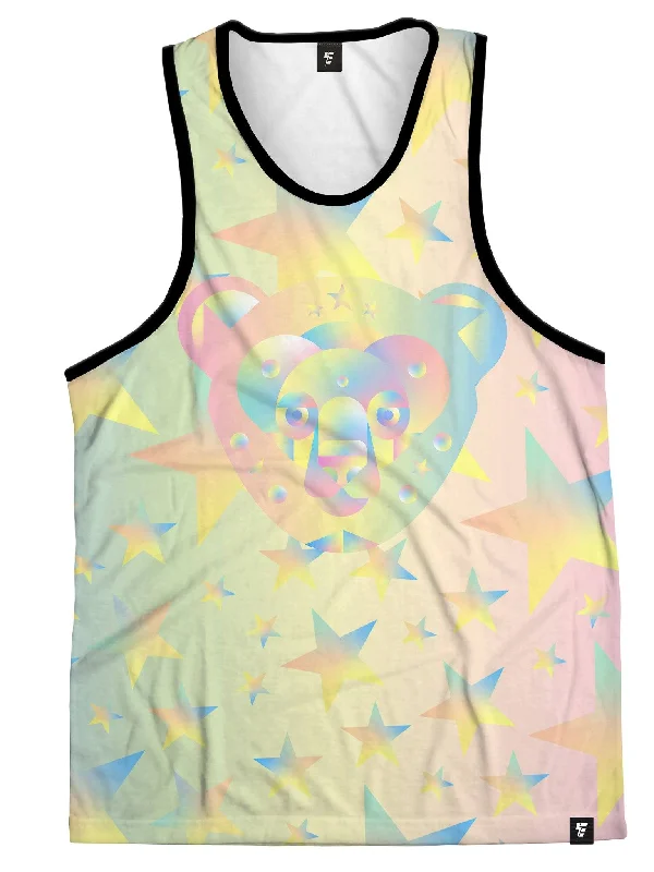 Galactic Bear Unisex Tank Top cold shoulder tank