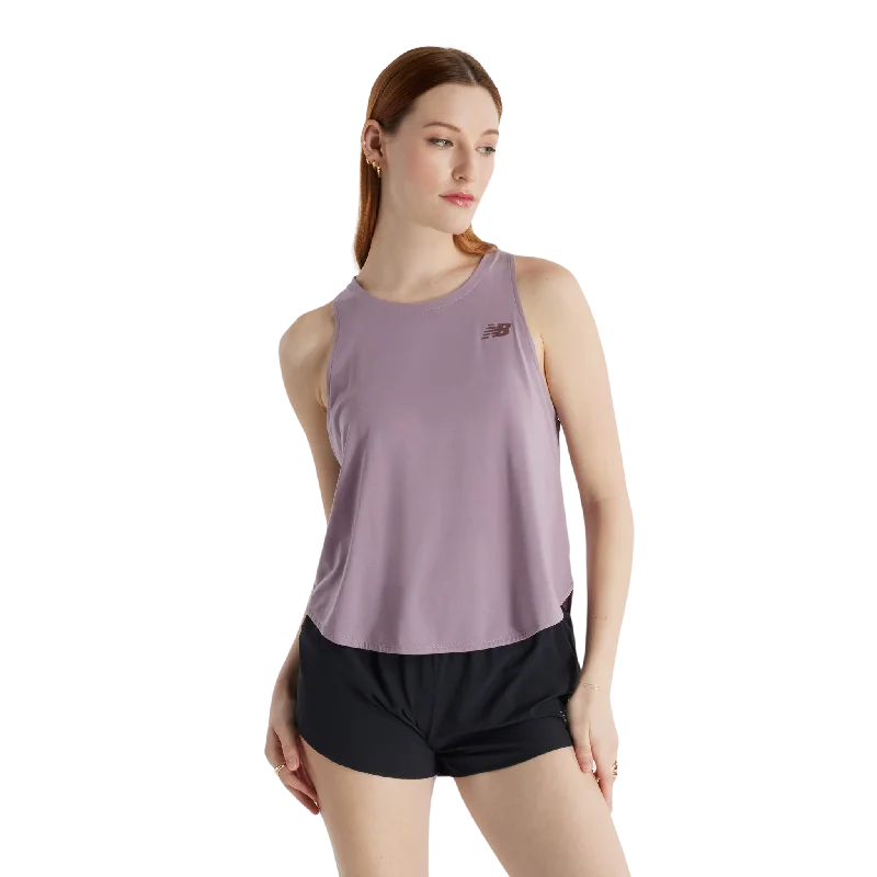 New Balance Drapey Jersey Womens Tank lime green tank