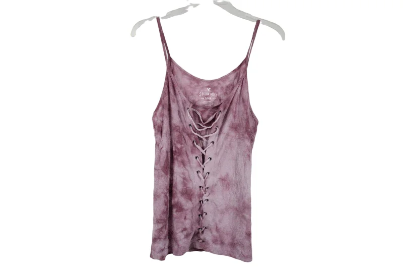 American Eagle Pink Tie Dye Tank | M peach tank top