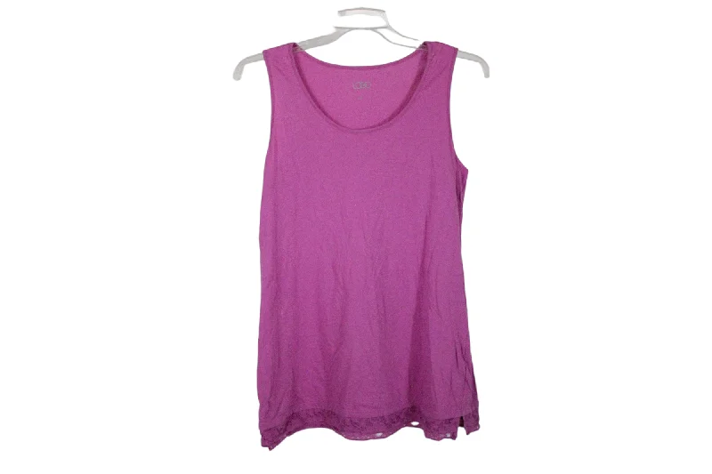 LOGO Pink Tank | L glitter tank top