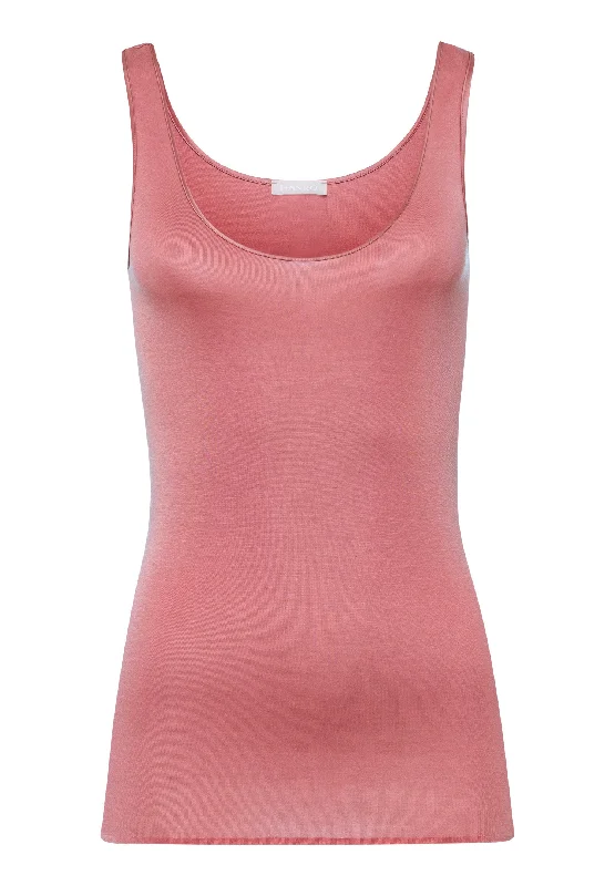 Cotton Seamless Round Neck Cotton Tank Top | Sweet Pepper 71604-2408 spandex blend tank