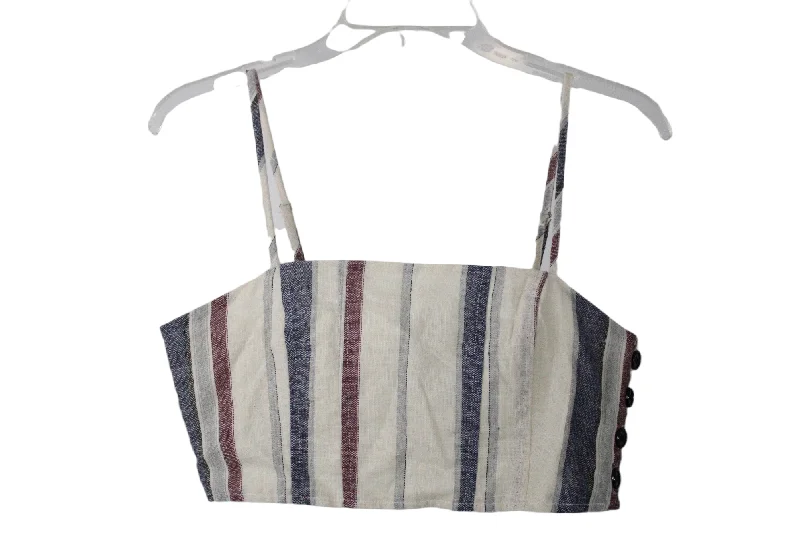 Forever 21 Striped Crop Tank | M cherry red tank