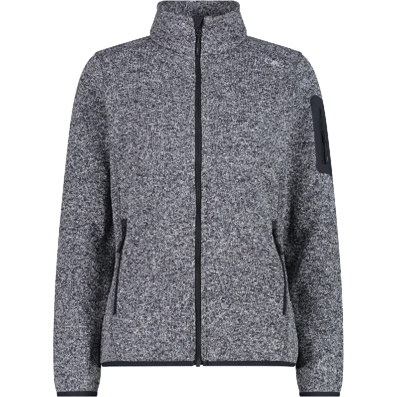 CMP WOMAN KNITTECH FLEECE JACKET - Antracite Striped Jacket Polka Dot Jacket Floral Jacket