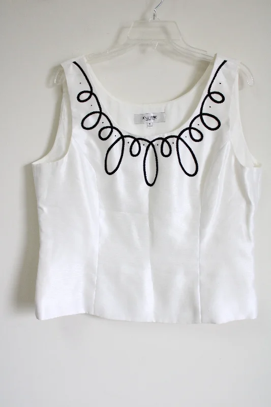 Jones Studio White Tank | 16 sage tank top