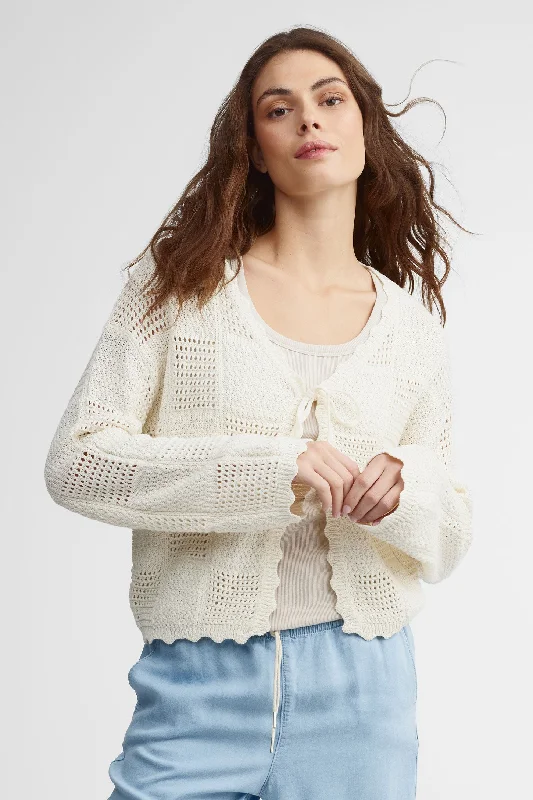 Cardigan tricot ajouré - Femme Elegant Classic Vintage