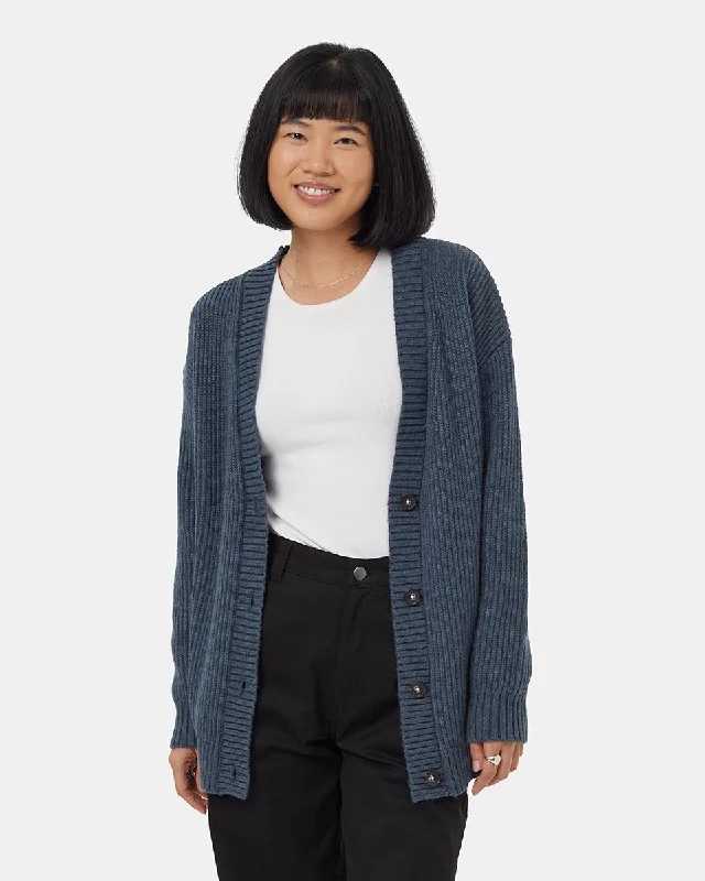 Highline Oversized Button Cardigan Crew Neck V-Neck Turtle Neck