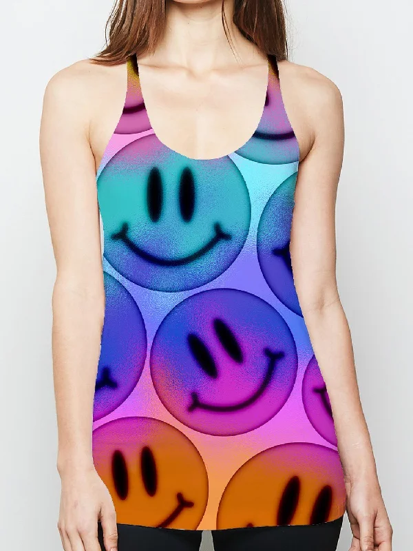 Don't Tell Me to Smile Racerback Tank Top crossback tank top