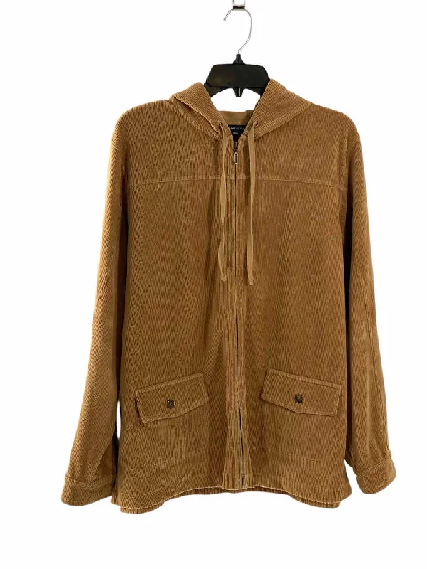 Land's End Size XL Beige Jacket Welt Pockets Slit Pockets Flap Pockets