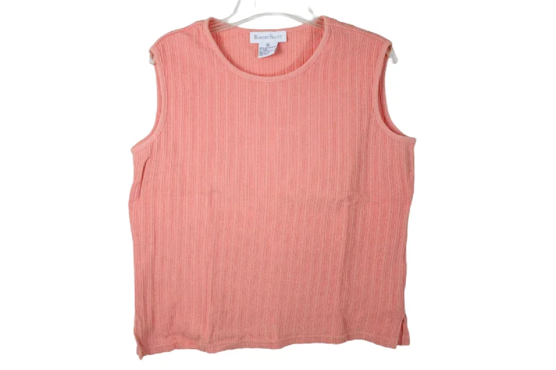 Robert Scott Coral Pink Tank | M neon tank top