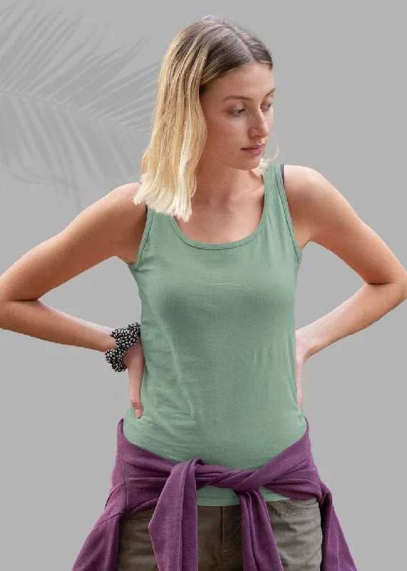 Solid Women Tank Top - Mint Green lightweight tank top