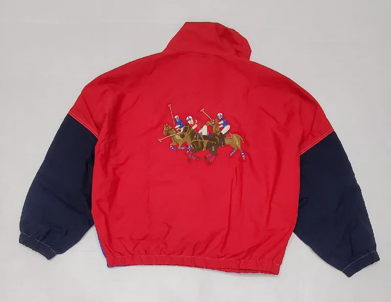 Nwt Polo Ralph Lauren Women's Triple Pony Embroidered Jacket Denim Jacket Leather Jacket Suede Jacket Nwt Polo Ralph Lauren Women's Triple Pony Embroidered Jacket Denim Jacket Leather Jacket Suede Jacket