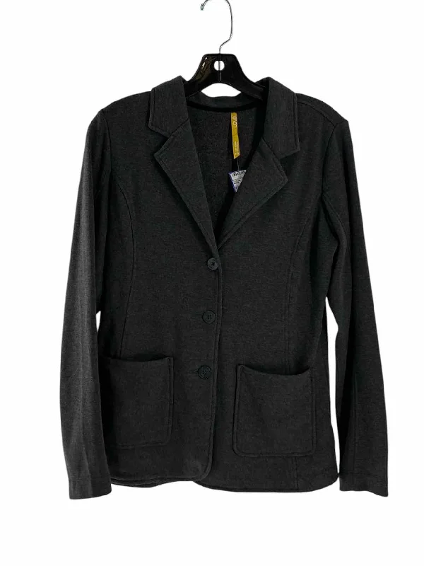 lole Size M Gray Jacket Welt Pockets Slit Pockets Flap Pockets