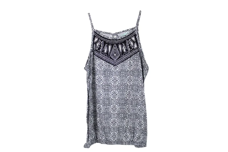 Maurices Gray Pattern Beaded Tank | L stylish tank top