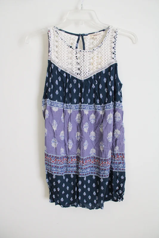 Rewind Blue Tunic Tank | S chic tank top