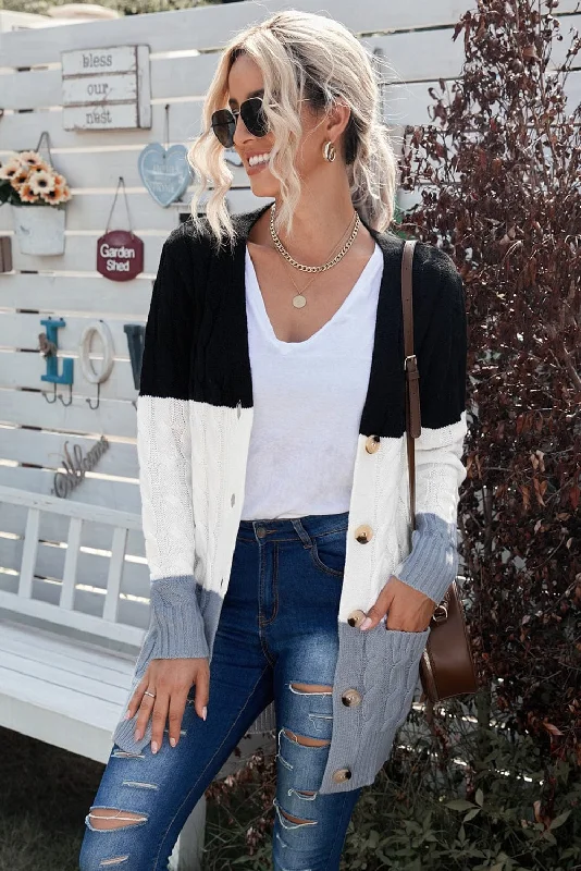 Autumn Winter Warm Cardigan Collared Crew Neck Turtle Neck