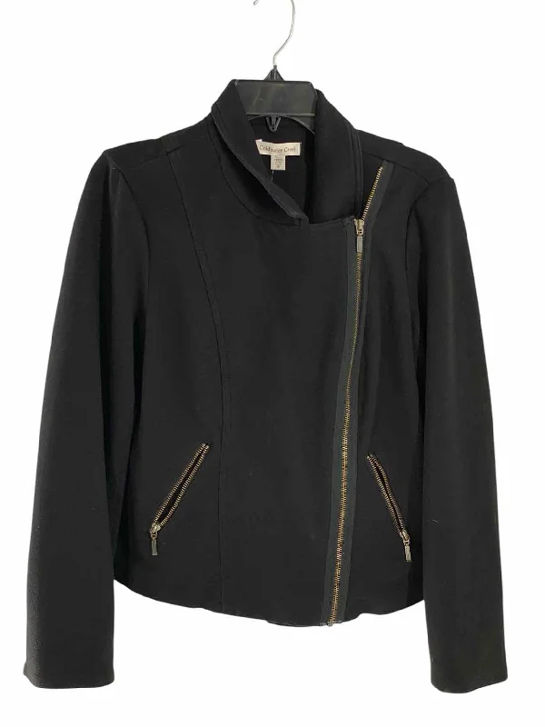 Coldwater Creek Size 10 Black Jacket Front Pockets Side Pockets Patch Pockets