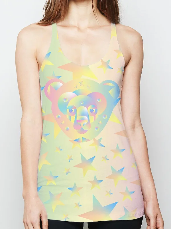 Galactic Bear Racerback Tank Top strapless tank top