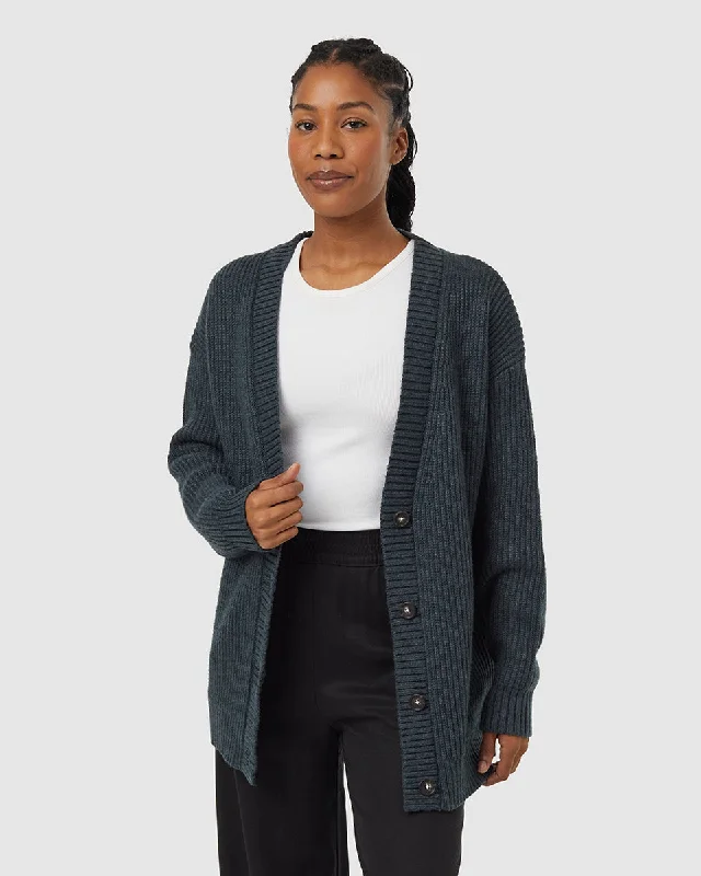 Highline Oversized Button Cardigan Open Front Closed Front Wrap Front