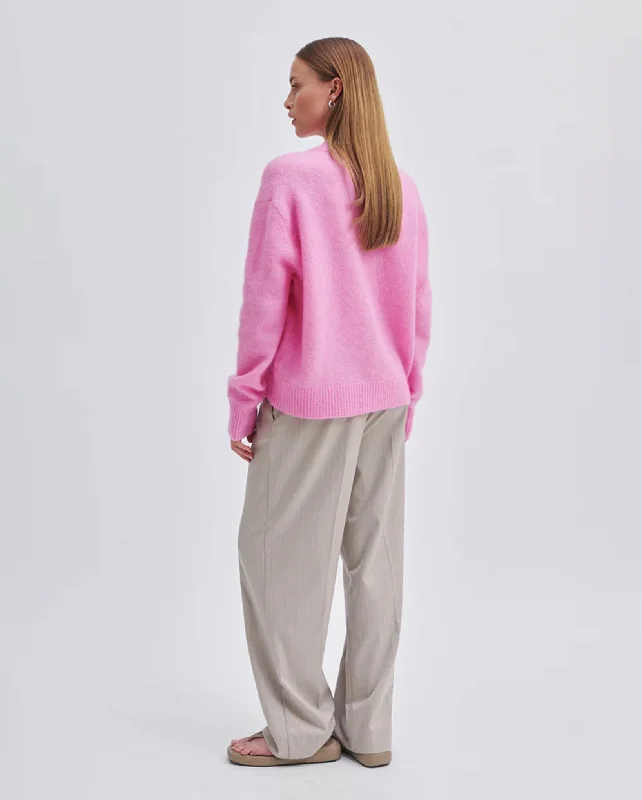 Brookline Knit Cardigan Glossy Satin Silk