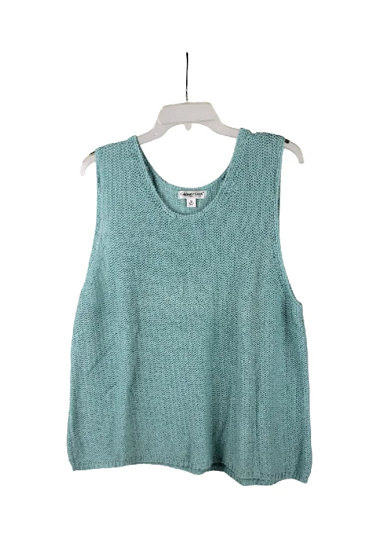 Coldwater Creek Blue Knit Tank | 3X athletic tank top